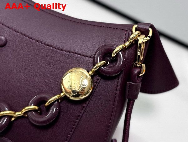 Loewe Medium Ola Bag in Dark Burgundy Smooth Calfskin Replica