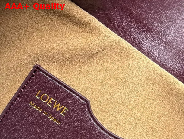 Loewe Medium Ola Bag in Dark Burgundy Smooth Calfskin Replica