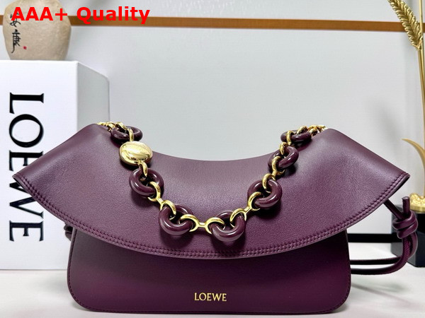 Loewe Medium Ola Bag in Dark Burgundy Smooth Calfskin Replica