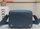 Loewe Medium Pebble Messenger Bag in Supple Grained Calfskin Indigo Dye Replica