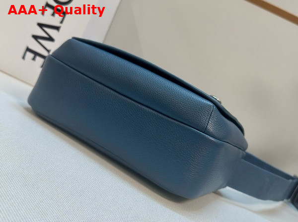 Loewe Medium Pebble Messenger Bag in Supple Grained Calfskin Indigo Dye Replica