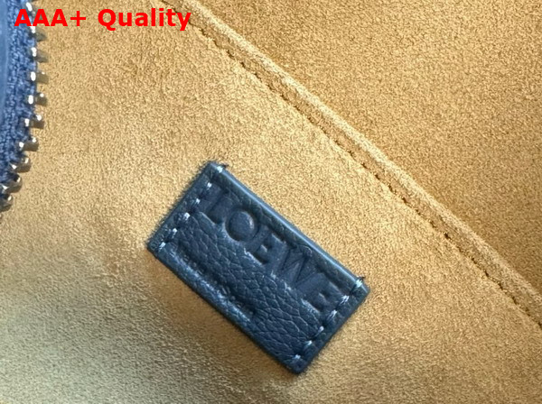 Loewe Medium Pebble Messenger Bag in Supple Grained Calfskin Indigo Dye Replica