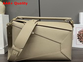 Loewe Medium Puzzle Edge Bag in Beige Grained Calfskin Replica