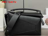 Loewe Medium Puzzle Edge Bag in Black Classic Calfskin Replica