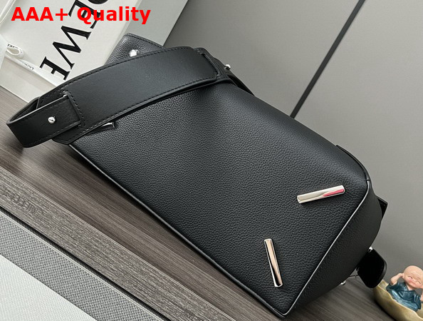 Loewe Medium Puzzle Edge Bag in Black Grained Calfskin Replica