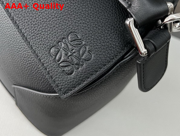 Loewe Medium Puzzle Edge Bag in Black Grained Calfskin Replica