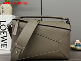 Loewe Medium Puzzle Edge Bag in Dark Khaki Grained Calfskin Replica