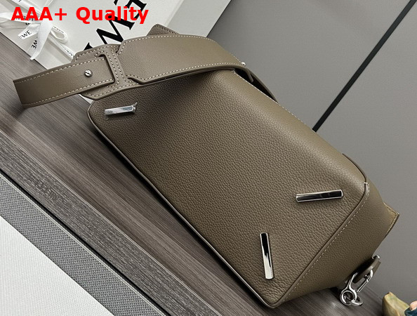 Loewe Medium Puzzle Edge Bag in Dark Khaki Grained Calfskin Replica