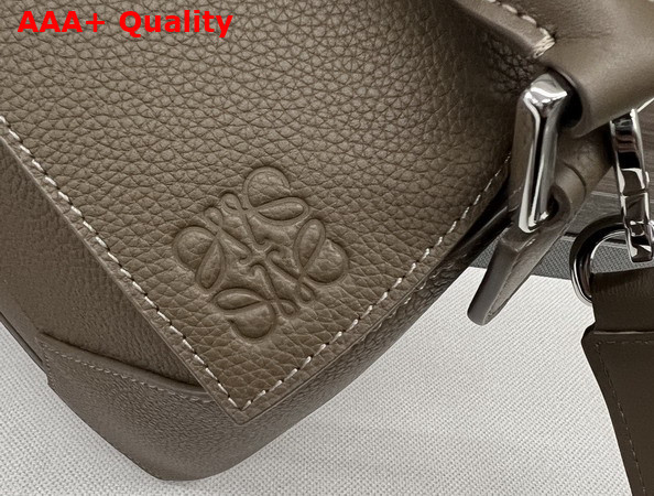 Loewe Medium Puzzle Edge Bag in Dark Khaki Grained Calfskin Replica