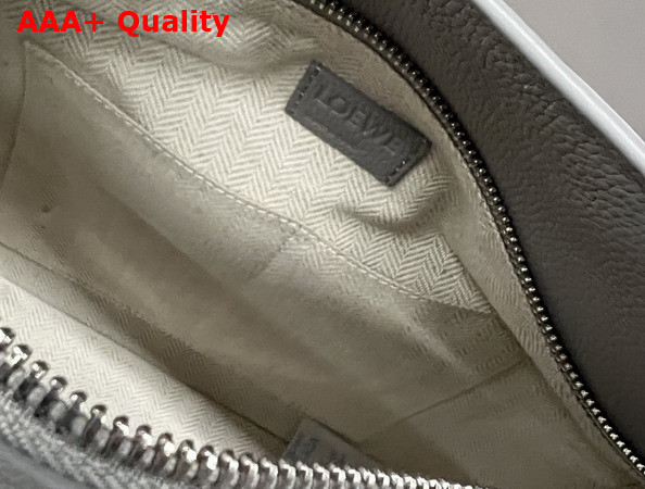 Loewe Medium Puzzle Edge Bag in Pearl Grey Grained Calfskin Replica