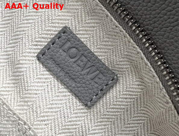 Loewe Medium Puzzle Edge Bag in Pearl Grey Grained Calfskin Replica