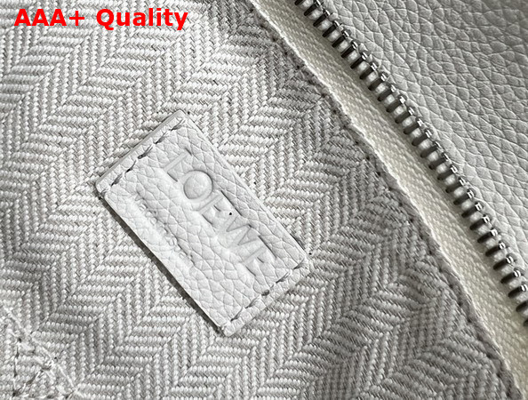 Loewe Medium Puzzle Edge Bag in Soft White Grained Calfskin Replica