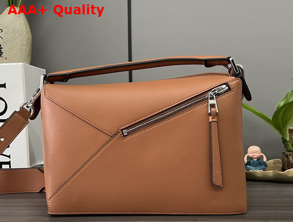 Loewe Medium Puzzle Edge Bag in Tan Classic Calfskin Replica