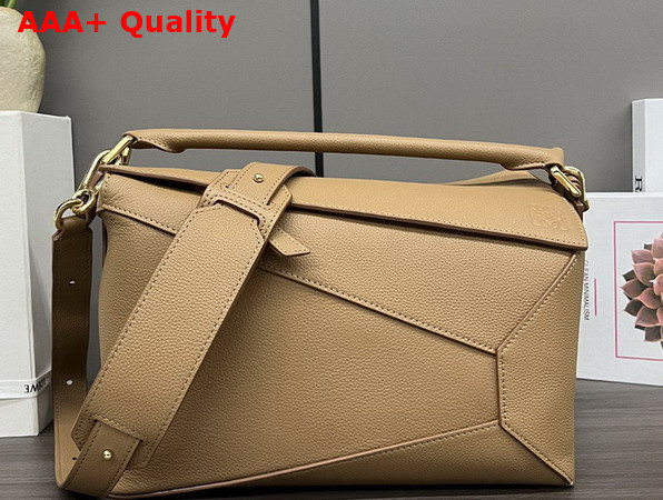 Loewe Medium Puzzle Edge Bag in Toffee Grained Calfskin Replica