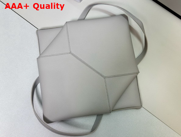 Loewe Medium Puzzle Fold Tote in Pearl Grey Grained Calfskin Replica