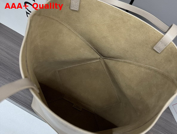 Loewe Medium Puzzle Fold Tote in Sand Shiny Calfskin Replica