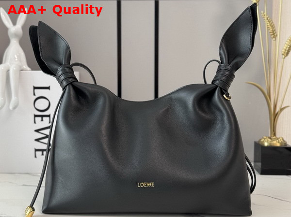 Loewe Medium Scarf Bag in Black Smooth Calfskin Replica