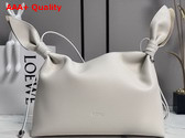 Loewe Medium Scarf Bag in Soft White Smooth Calfskin Replica