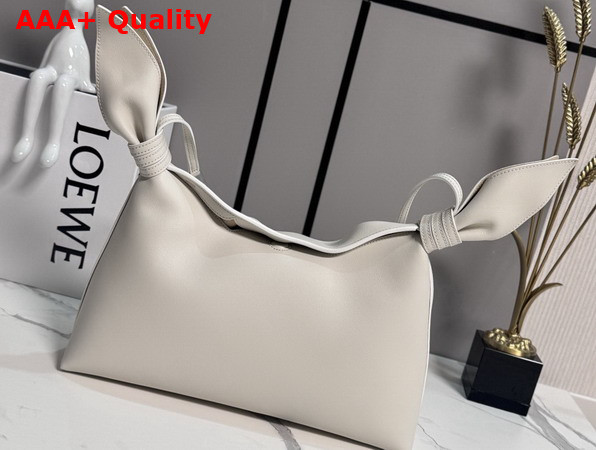Loewe Medium Scarf Bag in Soft White Smooth Calfskin Replica
