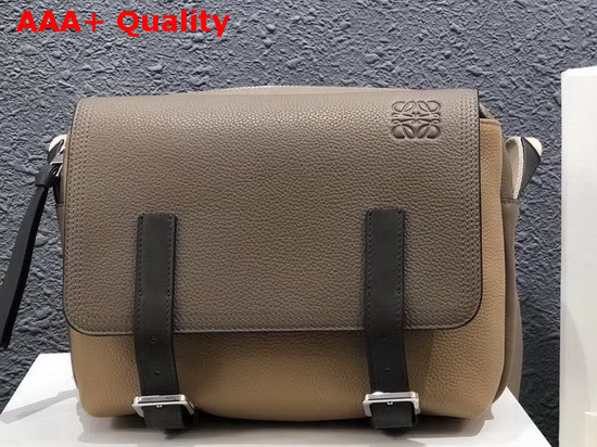 Loewe Military Messenger XS Bag Dark Taupe and Desert Soft Grained Calf Leather Replica