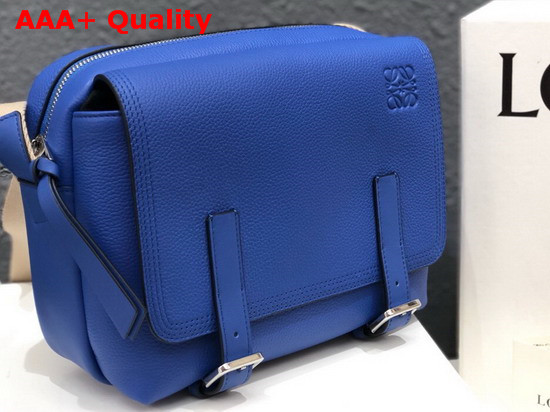 Loewe Military Messenger XS Bag Pacific Blue Soft Grained Calf Leather Replica