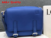 Loewe Military Messenger XS Bag Pacific Blue Soft Grained Calf Leather Replica