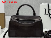 Loewe Mini Amazona 180 Bag in Dark Chestnut Suede Calf Leather Replica