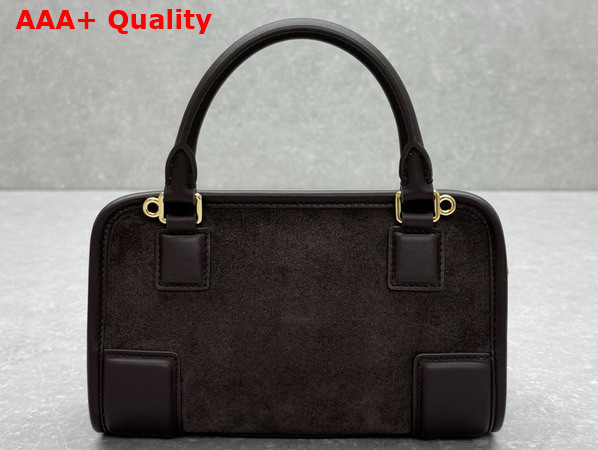 Loewe Mini Amazona 180 Bag in Dark Chestnut Suede Calf Leather Replica