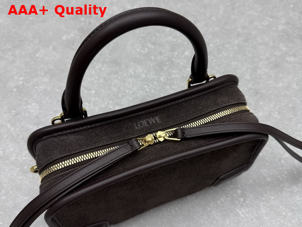 Loewe Mini Amazona 180 Bag in Dark Chestnut Suede Calf Leather Replica