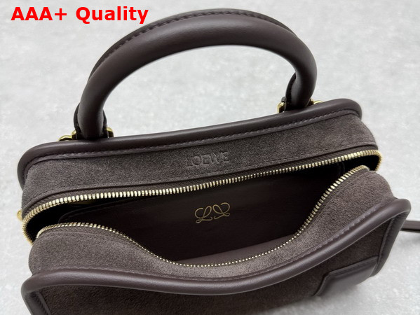 Loewe Mini Amazona 180 Bag in Dark Chestnut Suede Calf Leather Replica