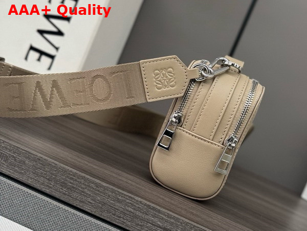 Loewe Mini Crossbody Camera Bag in Beige Satin Calfskin Replica