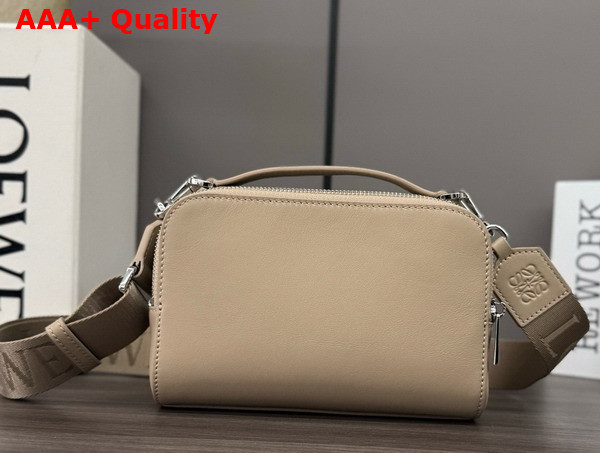 Loewe Mini Crossbody Camera Bag in Beige Satin Calfskin Replica