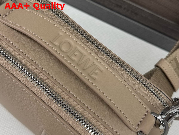 Loewe Mini Crossbody Camera Bag in Beige Satin Calfskin Replica