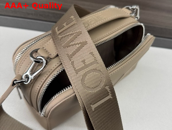 Loewe Mini Crossbody Camera Bag in Beige Satin Calfskin Replica