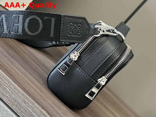 Loewe Mini Crossbody Camera Bag in Black Satin Calfskin Replica