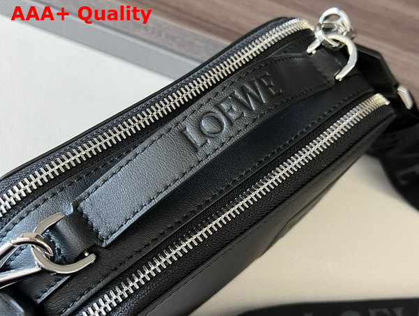 Loewe Mini Crossbody Camera Bag in Black Satin Calfskin Replica