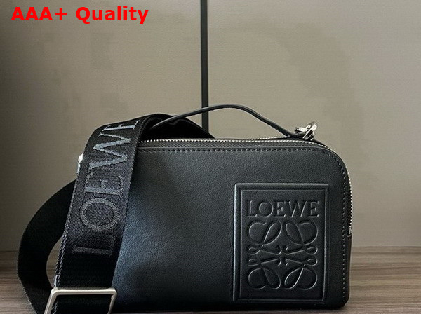 Loewe Mini Crossbody Camera Bag in Black Satin Calfskin Replica