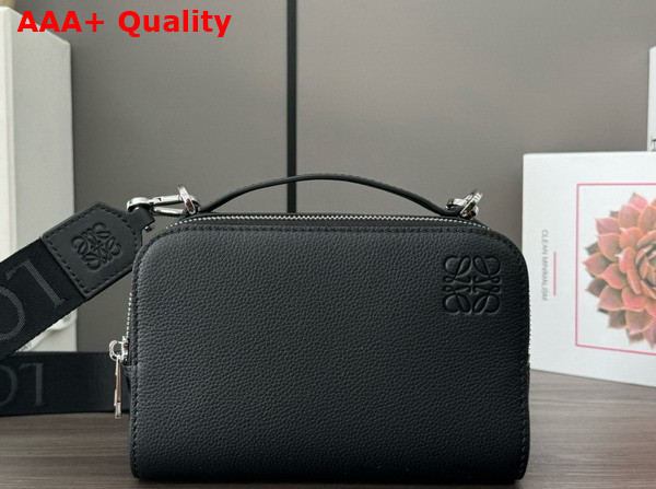 Loewe Mini Crossbody Camera Bag in Black Soft Grained Calfskin Replica