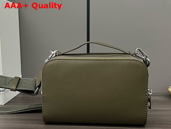 Loewe Mini Crossbody Camera Bag in Khaki Green Satin Calfskin Replica