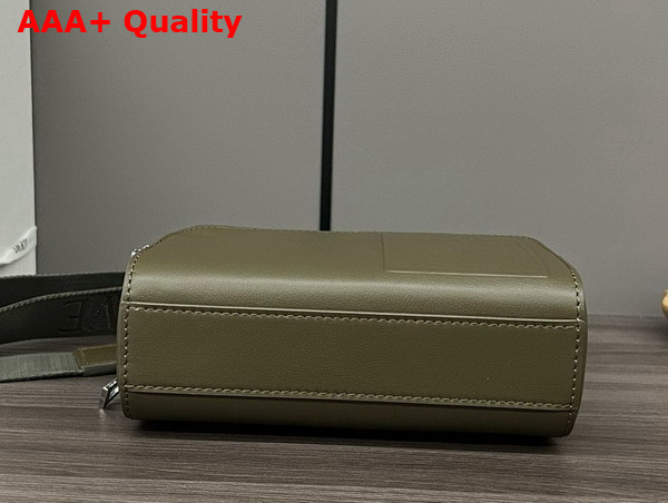 Loewe Mini Crossbody Camera Bag in Khaki Green Satin Calfskin Replica