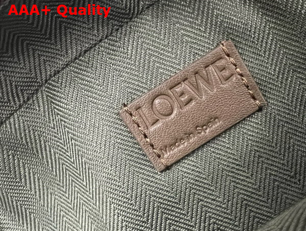 Loewe Mini Crossbody Camera Bag in Khaki Green Satin Calfskin Replica