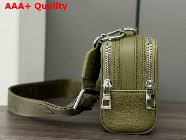 Loewe Mini Crossbody Camera Bag in Olive Soft Grained Calfskin Replica