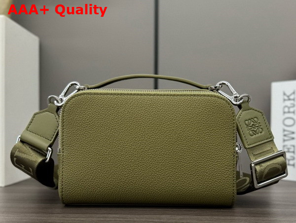 Loewe Mini Crossbody Camera Bag in Olive Soft Grained Calfskin Replica