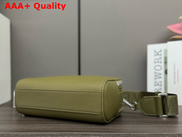 Loewe Mini Crossbody Camera Bag in Olive Soft Grained Calfskin Replica