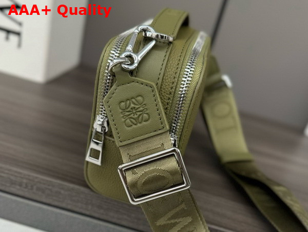 Loewe Mini Crossbody Camera Bag in Olive Soft Grained Calfskin Replica