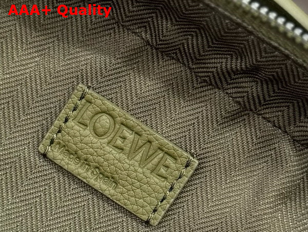 Loewe Mini Crossbody Camera Bag in Olive Soft Grained Calfskin Replica