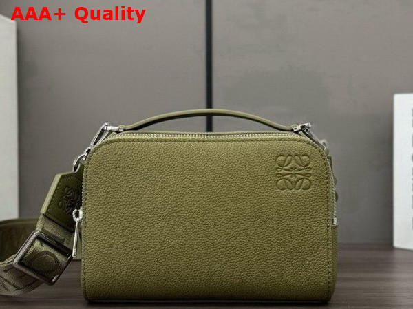 Loewe Mini Crossbody Camera Bag in Olive Soft Grained Calfskin Replica