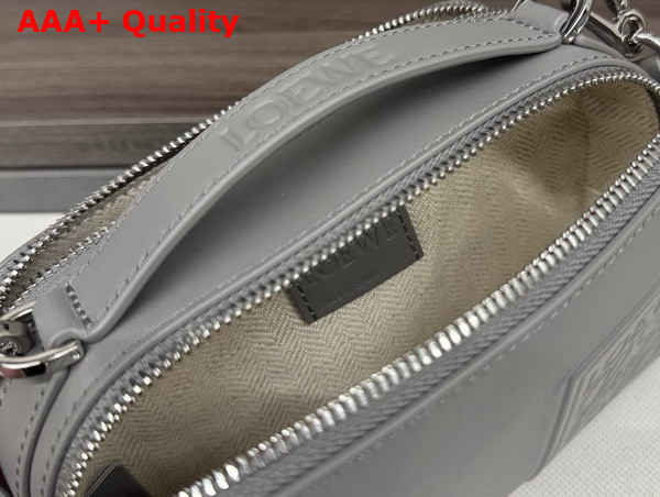 Loewe Mini Crossbody Camera Bag in Shell Grey Satin Calfskin Replica