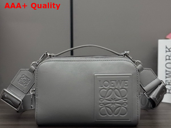 Loewe Mini Crossbody Camera Bag in Shell Grey Satin Calfskin Replica