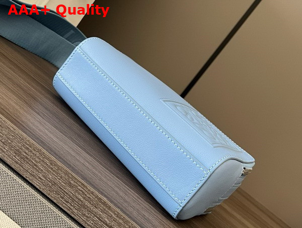 Loewe Mini Crossbody Camera Bag in Sky Blue Satin Calfskin Replica